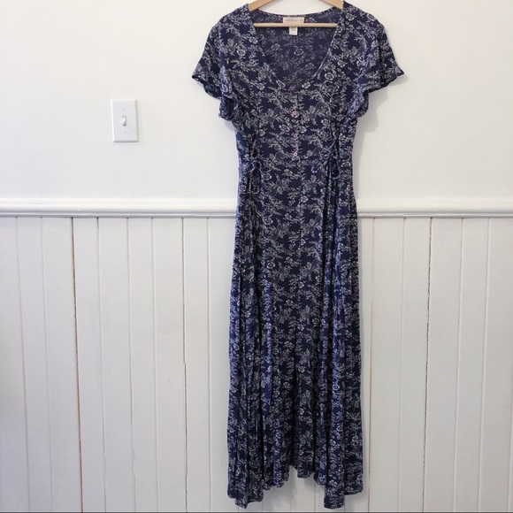 Band of Gyspsies Indigo Floral Maxi Dress - Picture 2 of 10